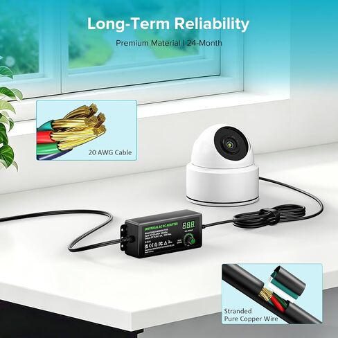 Powseed Universal Power Supply Variable 3V~24V 3A 72W Multi Voltage Adapter in Kuwait
