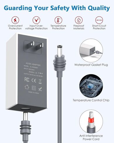 Starlink Mini 12V Power Supply Adapter 30V 2A 60W Wall Charger 2M Cable in Kuwait