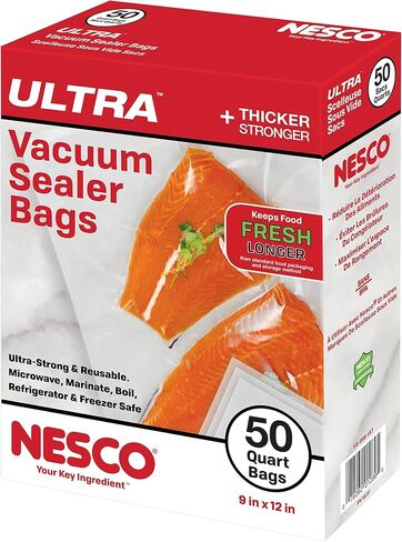 Nesco Heavy Duty Vaccum Sealer Bags- Gallon 50 Count in Saudi Arabia