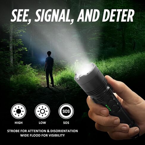 GUARD DOG SECURITY LightSafer Stun Gun Self Defense, LED Flashlight, Police Strength Stun Gun with Concealed Prong Technology, Rechargeable with Charging Indicator in Kuwait
