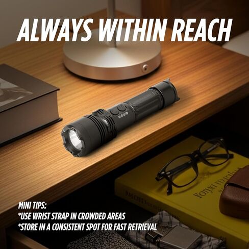 GUARD DOG SECURITY LightSafer Stun Gun Self Defense, LED Flashlight, Police Strength Stun Gun with Concealed Prong Technology, Rechargeable with Charging Indicator in Kuwait