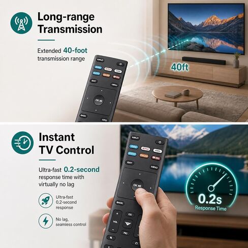 Replacement Remote Control for Vizio Smart TV, XRT136 in Kuwait