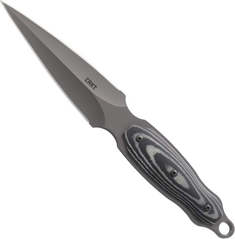 CRKT Shrill Fixed Blade Knife with Sheath: Stainless Steel Plain Edge Blade, Micarta Handle, 2075 in Saudi Arabia