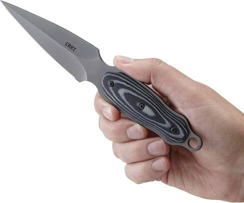 CRKT Shrill Fixed Blade Knife with Sheath: Stainless Steel Plain Edge Blade, Micarta Handle, 2075 in Saudi Arabia