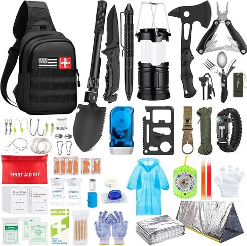 Survival Kit, 151Pcs Survival Gear Emergency Supplies First Aid Kit in Kuwait