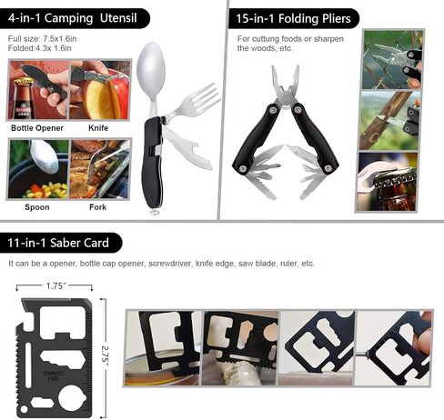 Survival Kit, 151Pcs Survival Gear Emergency Supplies First Aid Kit in Kuwait