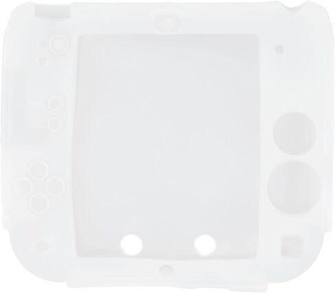Shockproof silicone skin cover for 2DS with screen protector to protect your console from knocks, dust and scratches. Portable design with access to all buttons on the go (WHITE) in Kuwait