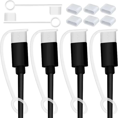 USB Dust Plug 20pcs Type C Dust Plug Cover Silicone Anti-Dust Protector for Charging Cable in Saudi Arabia