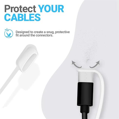 USB Dust Plug 20pcs Type C Dust Plug Cover Silicone Anti-Dust Protector for Charging Cable in Saudi Arabia