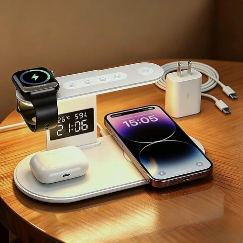 5 in 1 Wireless Charger for iPhone, iWatch, AirPods in Saudi Arabia