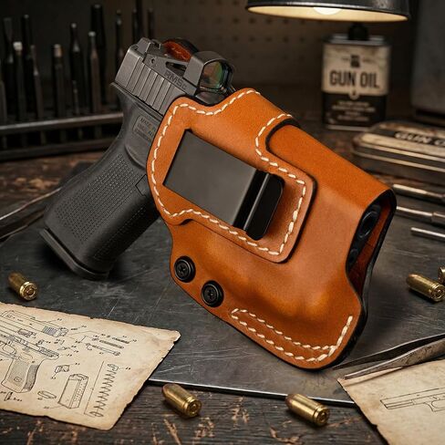 IWB Holster for Glock 43X MOS w/TLR-7X Sub, TLR-7 HL-X Sub, Right, Brown in Kuwait