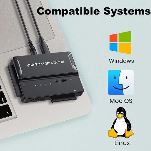 NVMe SSD Enclosure, USB to M.2 and IDE SATA Adapter Hard Drive Reader in Kuwait