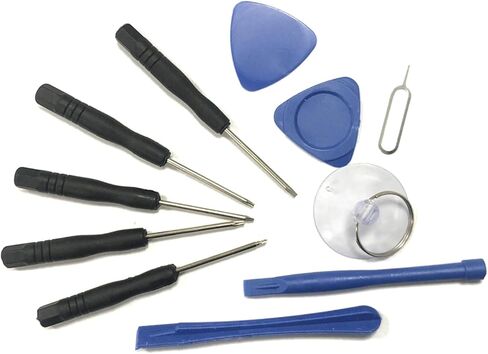 11-in-1 Handheld Device Screen Opening Repair Tools Kit Screwdriver Set with Suction Cup and Pry Wedges for Smartphones Tablets Laptops Electronics in Kuwait