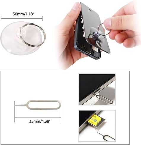 11-in-1 Handheld Device Screen Opening Repair Tools Kit Screwdriver Set with Suction Cup and Pry Wedges for Smartphones Tablets Laptops Electronics in Kuwait