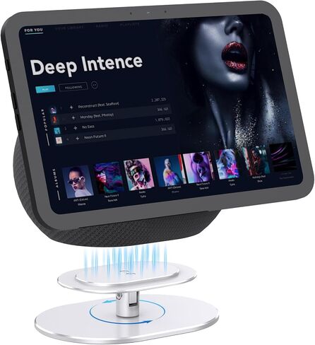 Adjustable Stand for Echo Show 8 & Echo Show 11 2025 Release, Tilt and 360° Swivel, Secure Hold Base, Easy to Use Smart Display Table Holder with Non-Slip Pads, Aluminum Made (Black) in Kuwait