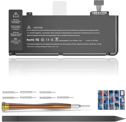 A1278 Battery Replacement, A1322 Battery for MacBook Pro 13 Inch (Mid 2012 2010 2009 Early 2011 Late 2011) Improved Capacity 10.95V 6000mAh 65.5Wh in Kuwait