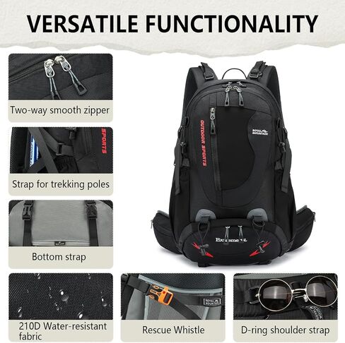 35L Lightweight Hiking Backpack for Women Men Waterproof Camping Backpack in Kuwait