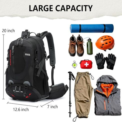 35L Lightweight Hiking Backpack for Women Men Waterproof Camping Backpack in Kuwait