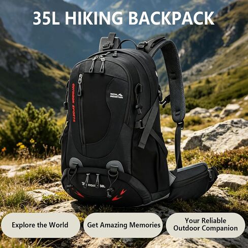 35L Lightweight Hiking Backpack for Women Men Waterproof Camping Backpack in Kuwait