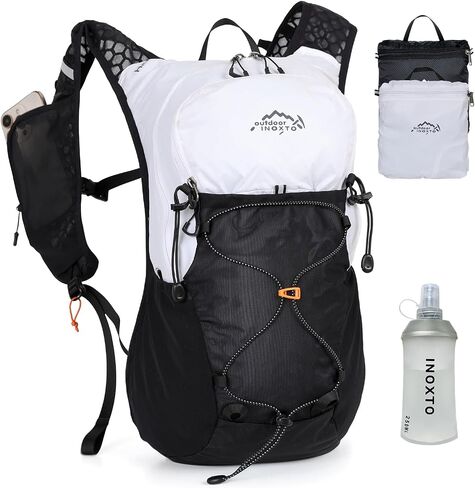 IX INOXTO 15L Small Hiking Backpack Lightweight Foldable Packable Backpack Waterproof Travel Camping Daypack for Men Women (Black) in Kuwait