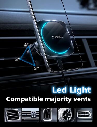 Chgeek for MagSafe Car Mount Charger[15W Fast Charging & 2400gf Magnetic] in Kuwait