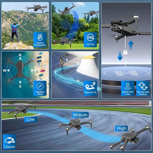 Drone with Camera for Adults, Brushless Motor Drones for Kids Beginners. in Kuwait