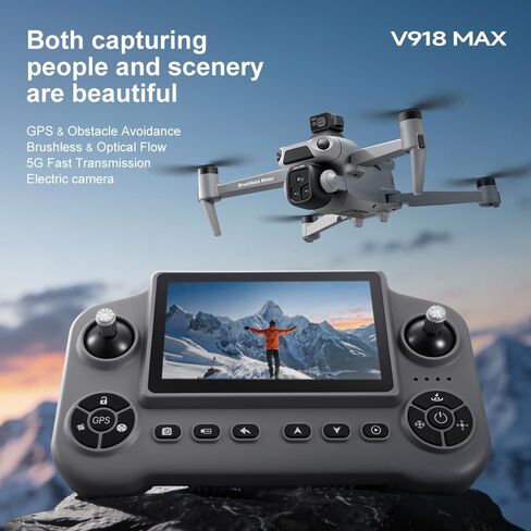 V918 GPS Drone with 8K Camera for Adults, RC Drones with 5 inch HD Screen in Kuwait