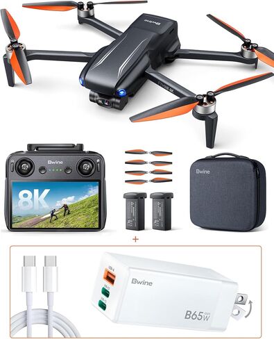 Bwine F7MINI 4K(RC3) Drones with Camera for Adults & 65W USB C Charger, 3-Port Fast Charging Block in Saudi Arabia