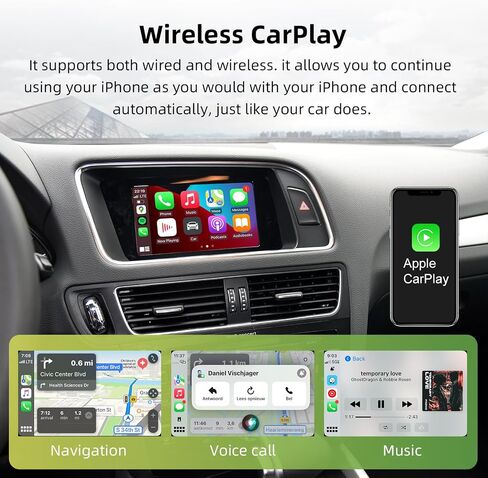 Wireless Carplay Adapter for Audi 2008-16 A4/A5 2010-18 Q5 MMI 3G Android in Kuwait