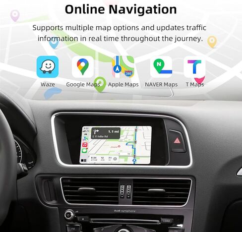 Wireless Carplay Adapter for Audi 2008-16 A4/A5 2010-18 Q5 MMI 3G Android in Kuwait