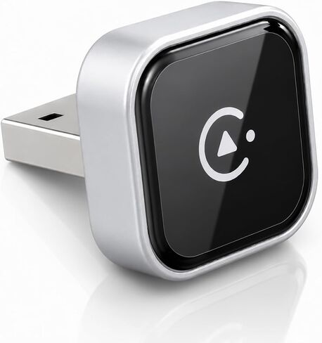 Wireless CarPlay Adapter, MiniPot Apple CarPlay Wireless Dongle for Factory Wired CarPlay Cars, Premium Matte Silver, 5GHz WiFi & Bluetooth Plug & Play Auto-Connect, No Delay in Kuwait