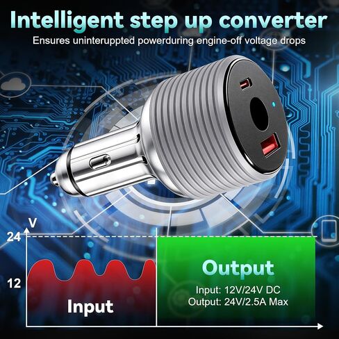 Starlink Mini Car Adapter, 12V-24V DC Step Up Converter with 60W in Kuwait