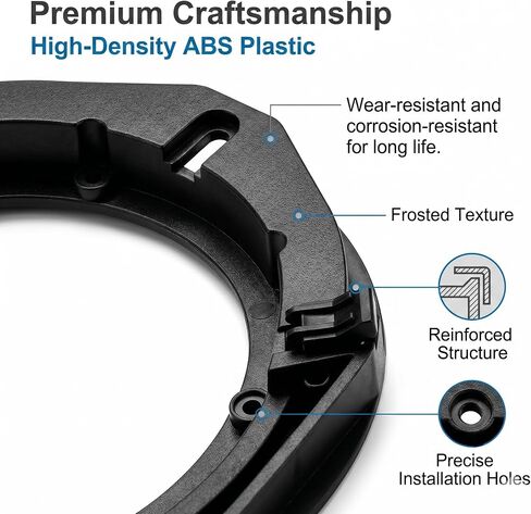 2 PCS Car Speaker Adapter, 6.5 Inches Stereo Narrator Gasket, Replacement Mounting Speaker Bracket Spokesman, Compatible with Honda Fit/Accord/Lingpai/Civic/Chengfan/CRV/Vinzhi in Saudi Arabia