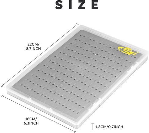 SF Collection Fly Boxes Clear Fly Fishing Box, Triangle Foam 2 Pack A5 in Kuwait