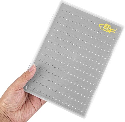 SF Collection Fly Boxes Clear Fly Fishing Box, Triangle Foam 2 Pack A5 in Kuwait