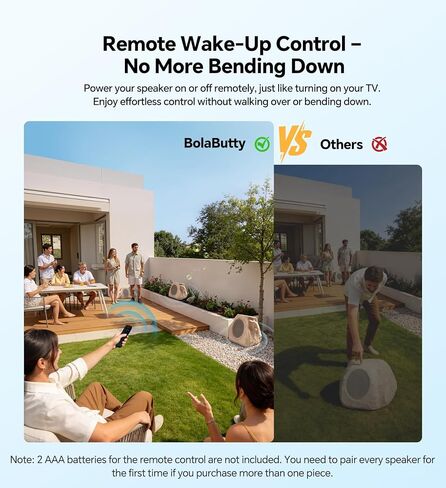 Upgraded Outdoor Rock Speaker 60W Deep Bass Multi-Sync up to 100Pcs, Remote Control, IPX7 Waterproof Solar-Powered with LED Lights Perfect for Pool, Garden, Patio, Ideal for Music Lovers - 2 Packs in Saudi Arabia
