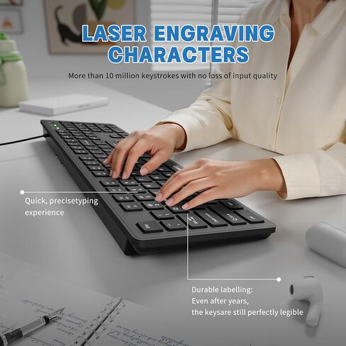 Arabic English Keyboard,Wired Keyboard Not Fading Bilingual Letters in Kuwait