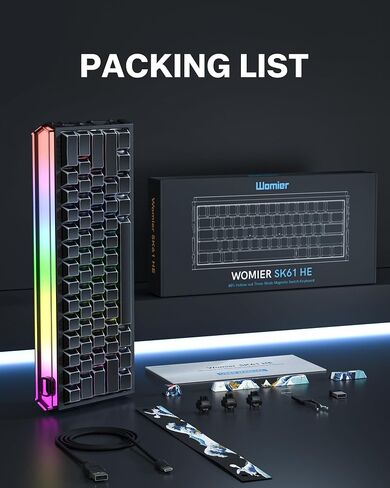 Womier 60% HE Magnetic Wireless Mechanical Gaming Keyboard, Aluminum Alloy in Saudi Arabia