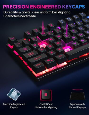 Wireless Gaming Keyboard,Rechargeable LED Keyboard,Teclado inalmbrico-Black in Saudi Arabia