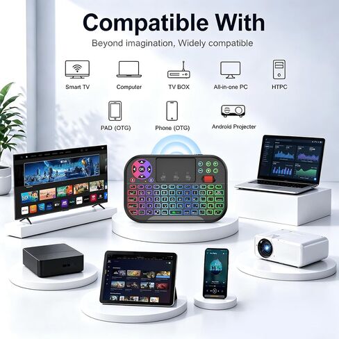 M2 Mini Wireless Keyboard,BT+2.4G Dual Mode Portable Keyboard for HTPC/IPTV in Kuwait