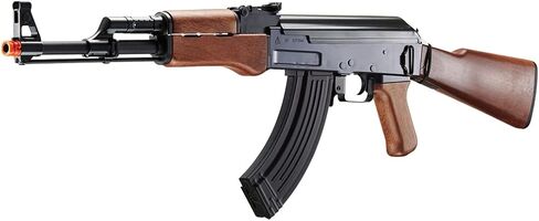 Lancer Tactical Gen 2 Airsoft Steel AK-47 Airsoft AEG Rifle with Battery & Charger 370-390 FPS-Faux Wood (LT-728-G2) in Kuwait