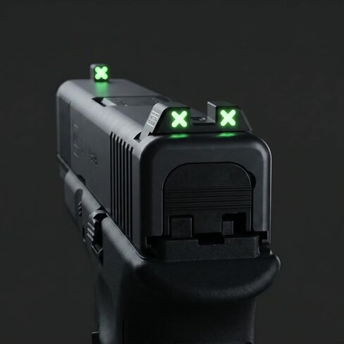 TSA® XXX Glow Sights for Glock® 17 19 19X 40 44 45 47 49 Gen 1-6 & MOS Screws Included in Saudi Arabia