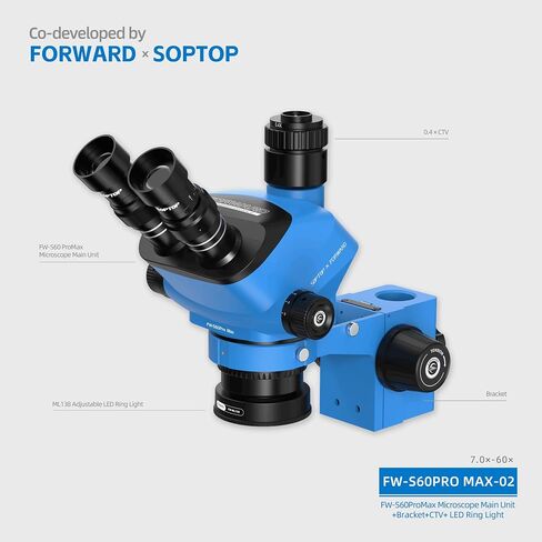 Forward FW-S60Promax-02 Stereo Microscope, 6X-60X Double Barlow in Saudi Arabia