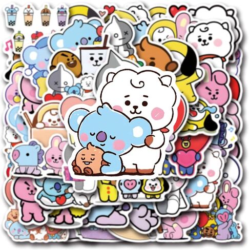 50Pcs Cute Stitch Stickers Pack,Cartoon Vinyl Waterproof Stitch Stickers for Water Bottles, Laptops, Skateboards, Luggage, Phone Cases - Aesthetic Decals for Kids Teens Fans in Kuwait