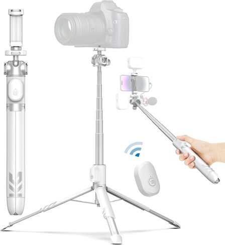 KraftGeek Vlogging Tripod for iPhone & Camera, 60“ Phone Tripod Stand in Saudi Arabia