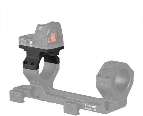 Tactical Miniature Red Dot Sight Mount Base Adapter，for RMR Footprint Series Optic Sight Mounting，Fits 25-30mm Double Ring Scope Mount Riser Bracket，with Screws and Wrench，CNC Alloy Aluminium in Kuwait