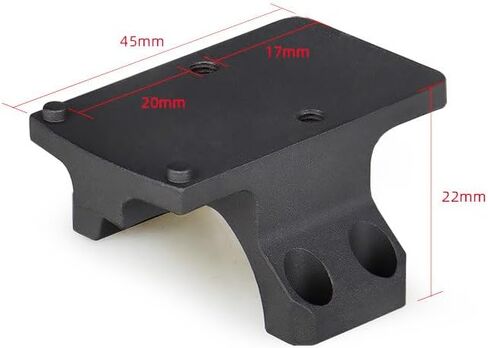 Tactical Miniature Red Dot Sight Mount Base Adapter，for RMR Footprint Series Optic Sight Mounting，Fits 25-30mm Double Ring Scope Mount Riser Bracket，with Screws and Wrench，CNC Alloy Aluminium in Kuwait