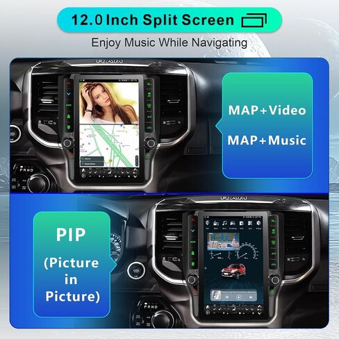 8 Cores 4+64G Radio Upgrade,2019-2024 for Dodge Ram 1500 2500 3500 Truck Car Radio Upgrade,12 inch Vertical Touchscreen Support Wireless CarPlay Android Auto GPS Bluetooth FM SWC(12 inch) in Kuwait