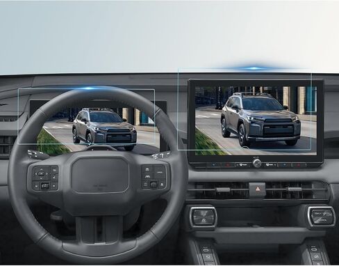 BIBIBO 2Pcs for New 2026 RAV4 Screen Protector 2026 Toyota RAV4 (LE/SE/XLE Premium/Woodland) 10.5-Inch Touchscreen+12.3"Dashboard [Tempered Glass Anti-Scratch Lessen Fingerprints] 2026 RAV4 Accessories(Not Fit 2026 RAV4 12.9"Display) in Kuwait