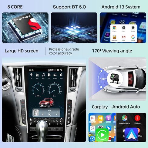 Car Radio for Infiniti Q50 Q50S Q60 Q60S 2013-2022 Replacement 13.6“ in Saudi Arabia
